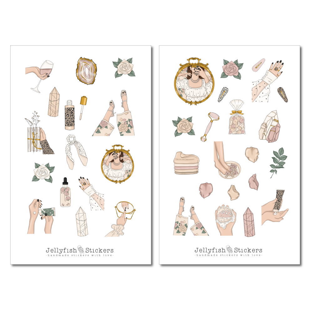 Mädchen Wellness Sticker Set