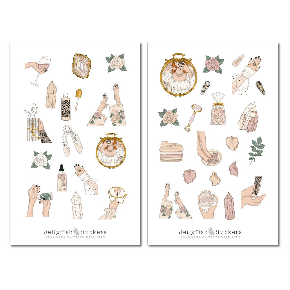 Mädchen Wellness Sticker Set