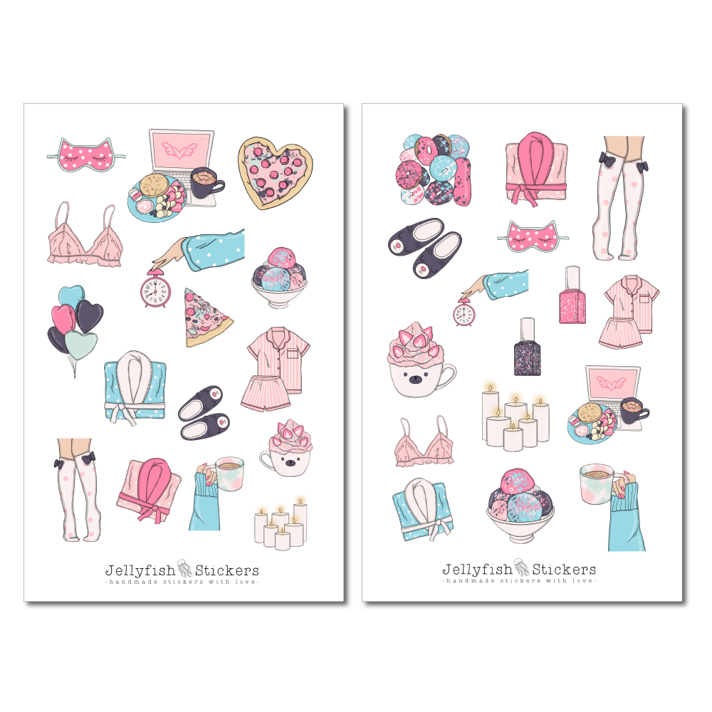 Mädchen Wochenende Sticker Set