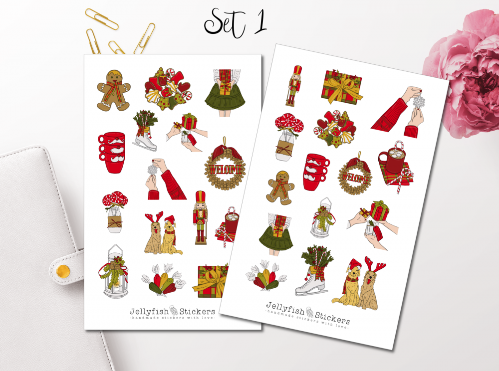 Girls Christmas Sticker Set