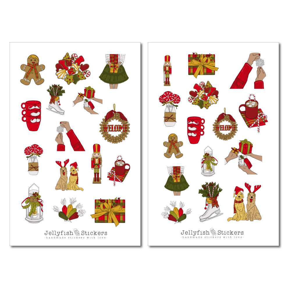 Girls Christmas Sticker Set