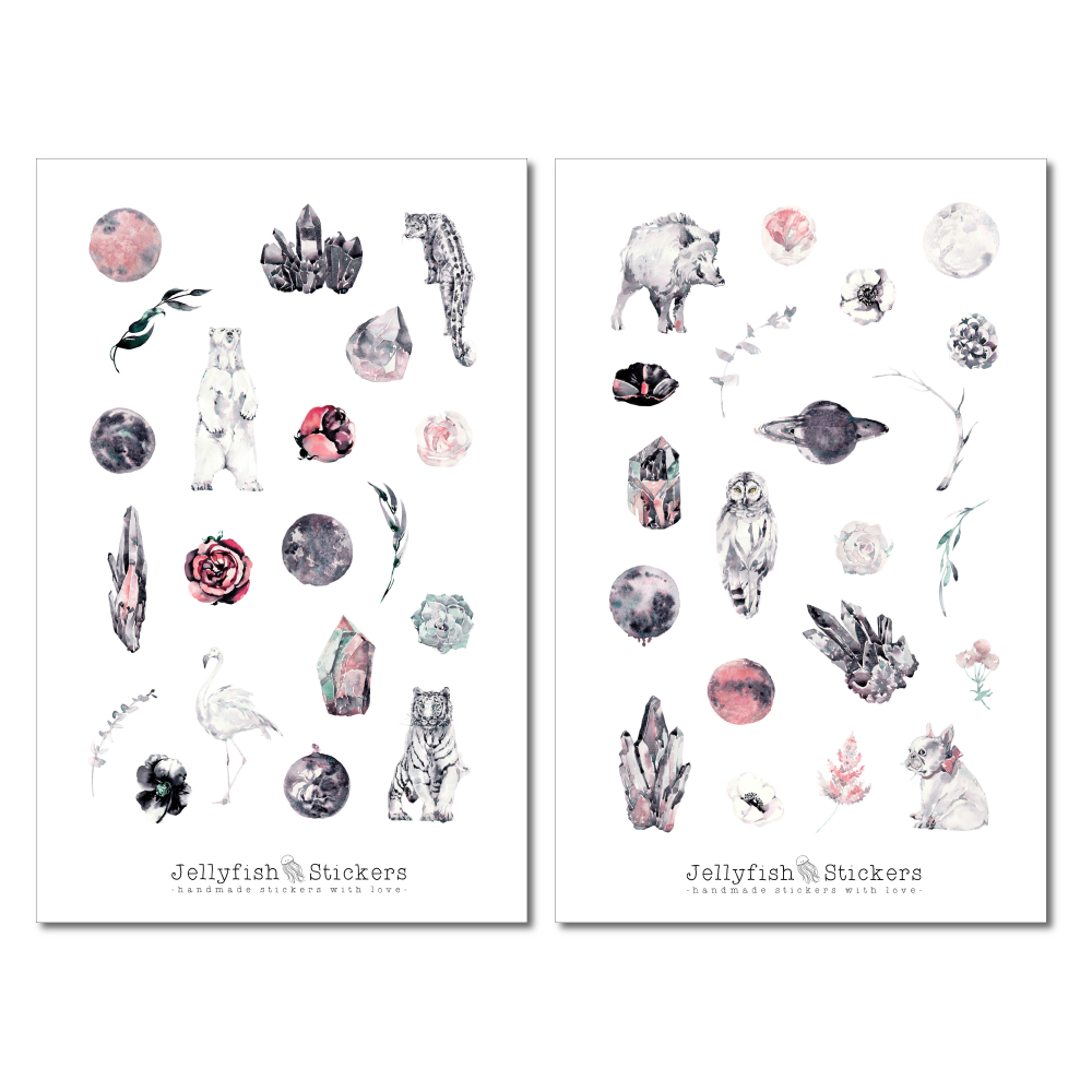 Winter Tiere Sticker Set