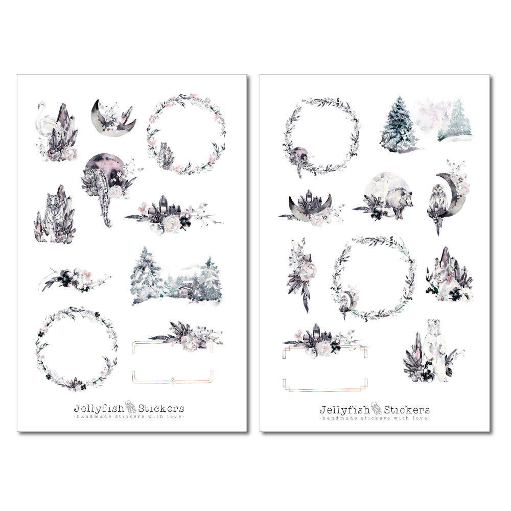 Winter Tiere Sticker Set