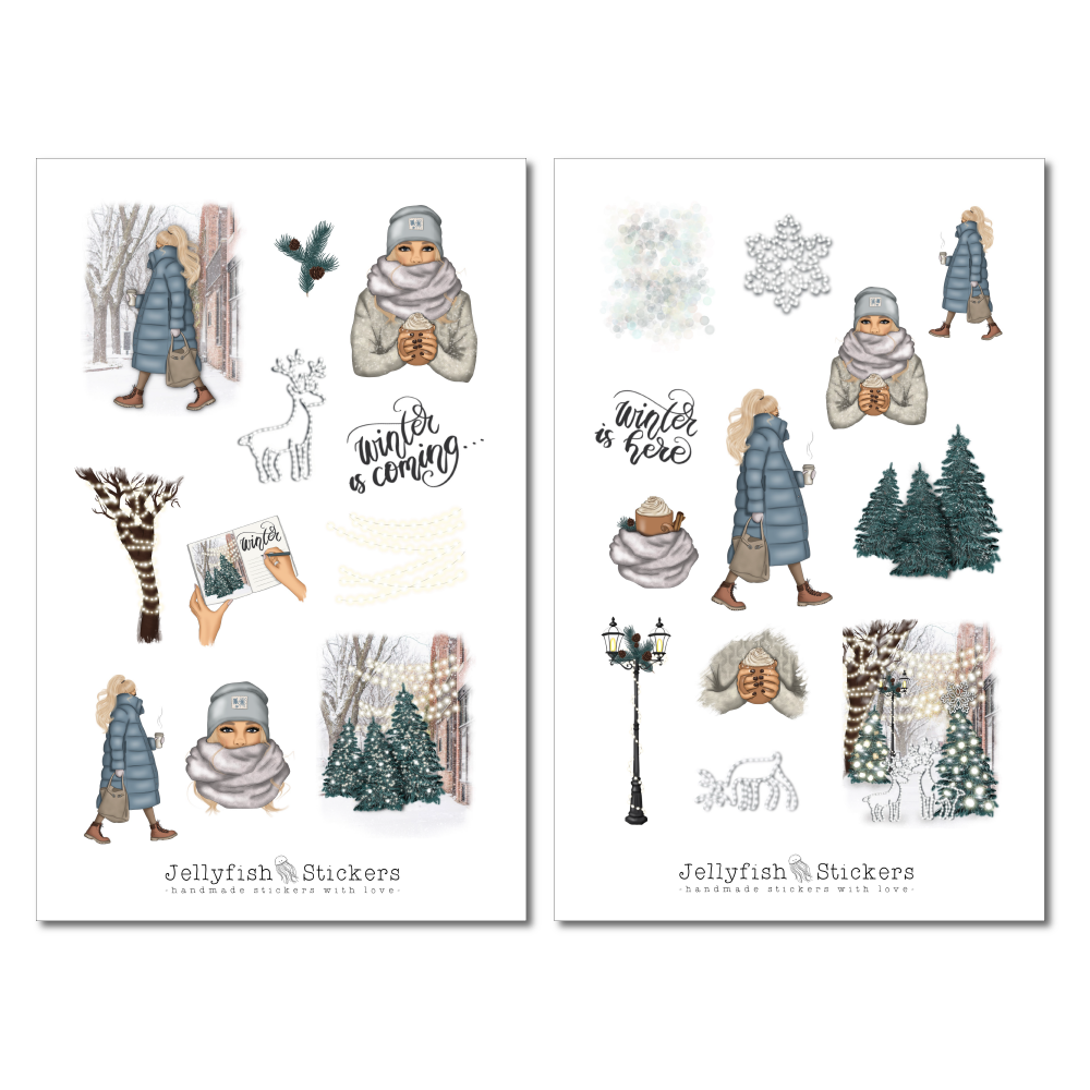 Girls Winter Sticker Set