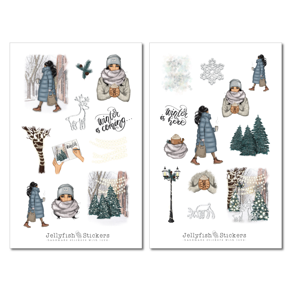 Girls Winter Sticker Set