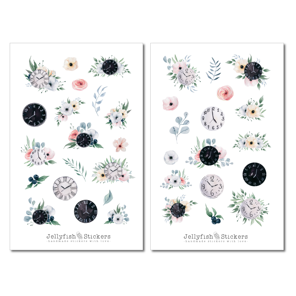 Flowers Time Sticker Set