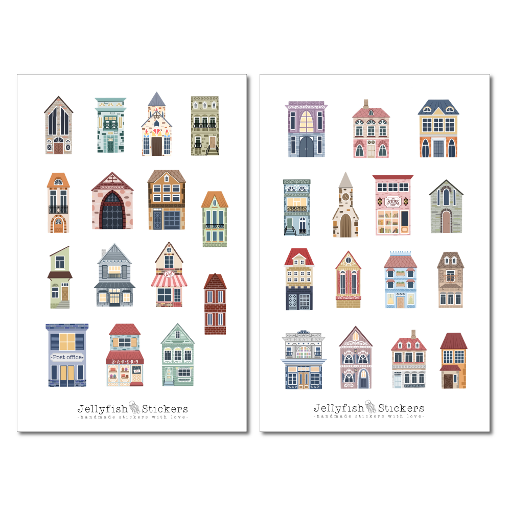 Buildings Sticker Set