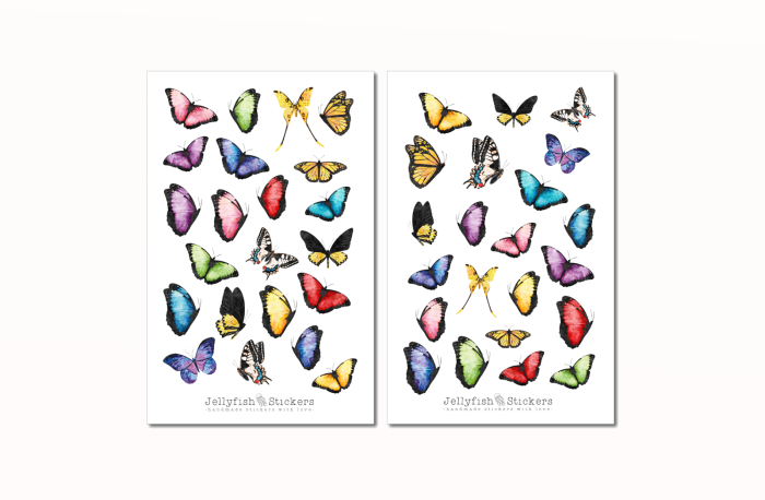 Schmetterlinge Sticker Set
