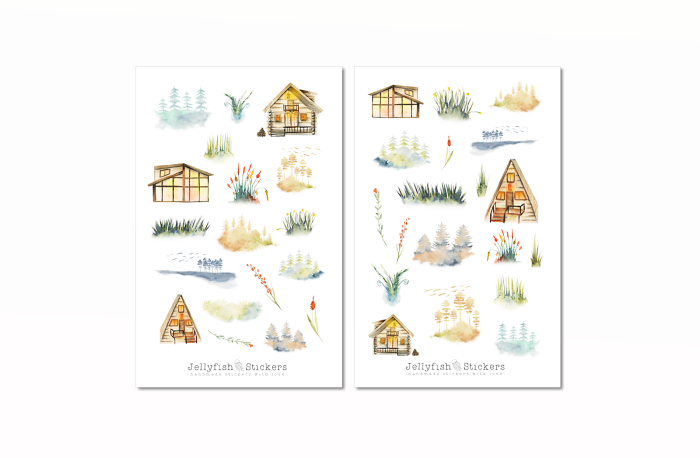 Wald Natur Sticker Set
