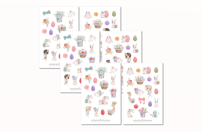 Hasen Ostern Sticker Set