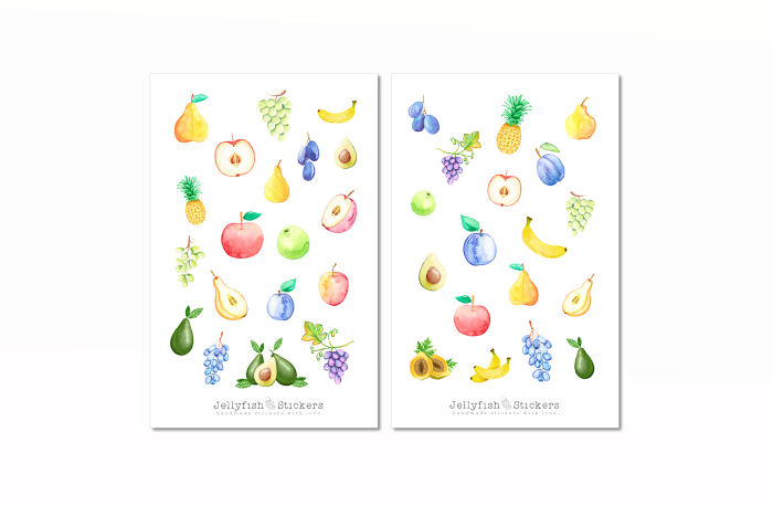 Früchte Sticker Set