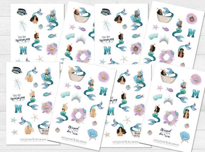 Girls Mermaid Sticker Set