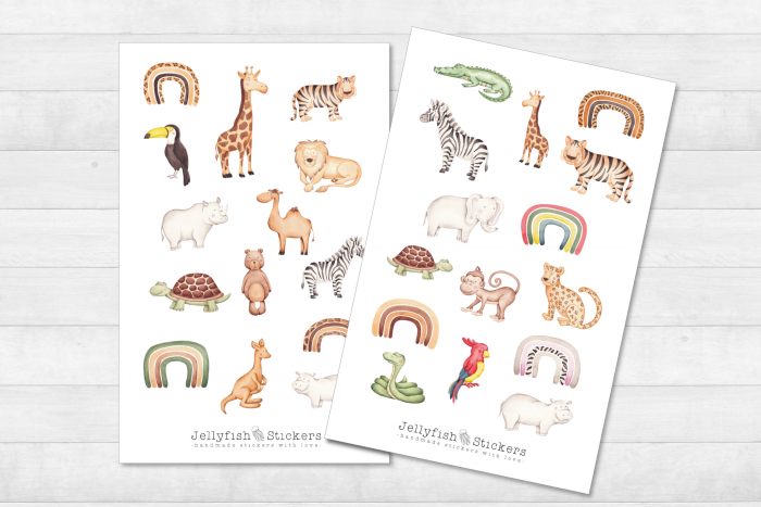 Tiere Sticker Set