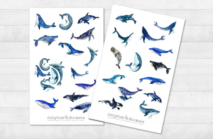 Whales Sticker Set