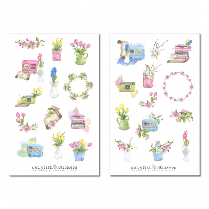 Frühling Sticker Set