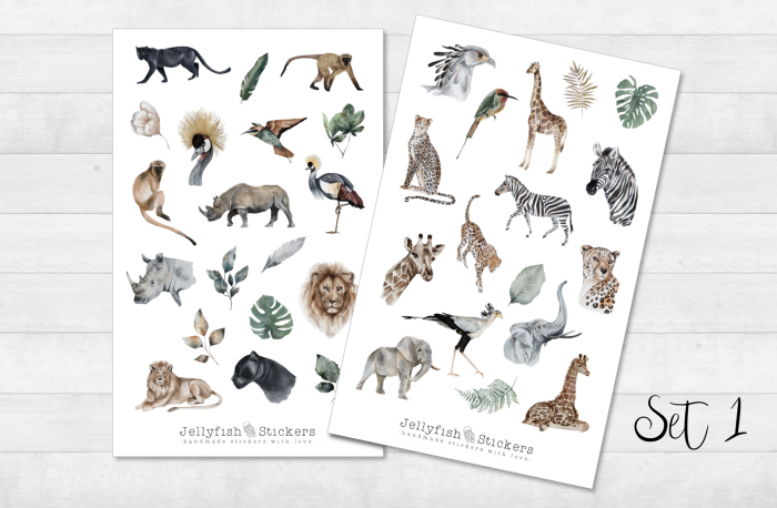 Jungle Animals Sticker Set