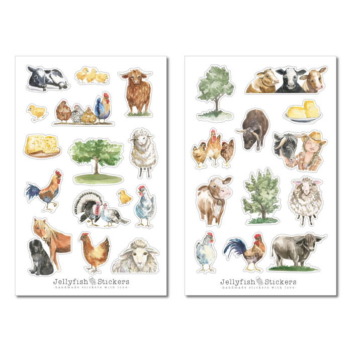 Bauernhof Sticker Set