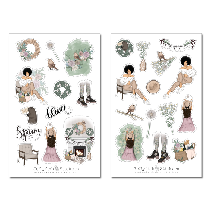 Girls Spring Sticker Set