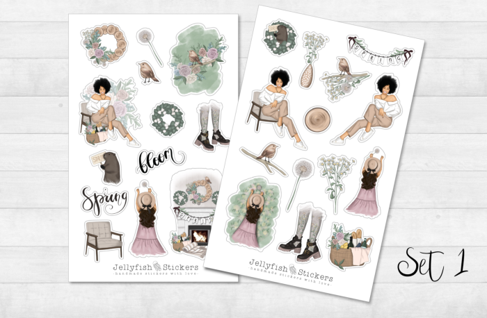 Girls Spring Sticker Set