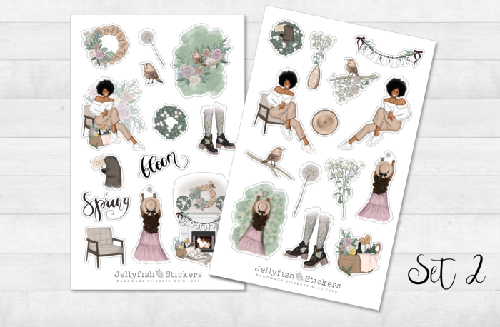 Girls Spring Sticker Set