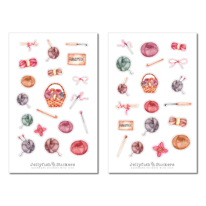 Knitting Sticker Set