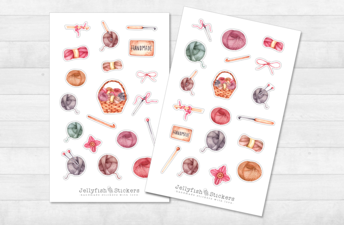 Knitting Sticker Set