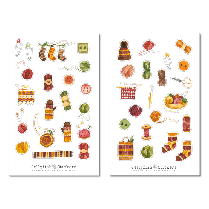 Knitting Sticker Set