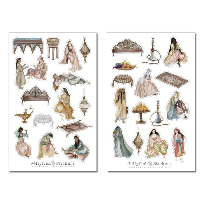 Orientalische Frauen Sticker Set