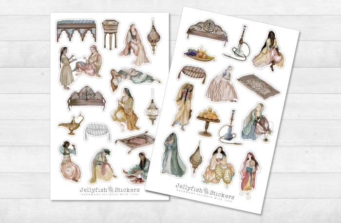 Oriental Women Sticker Set