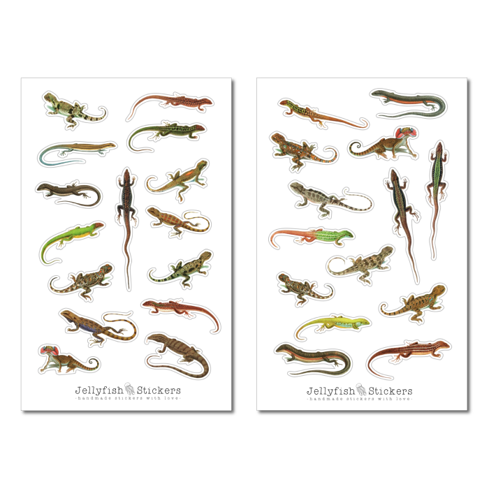 Eidechsen Sticker Set
