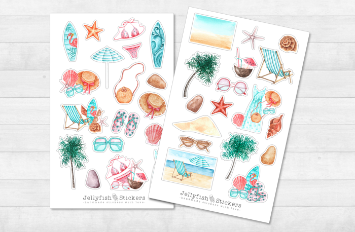 Urlaub Sticker Set