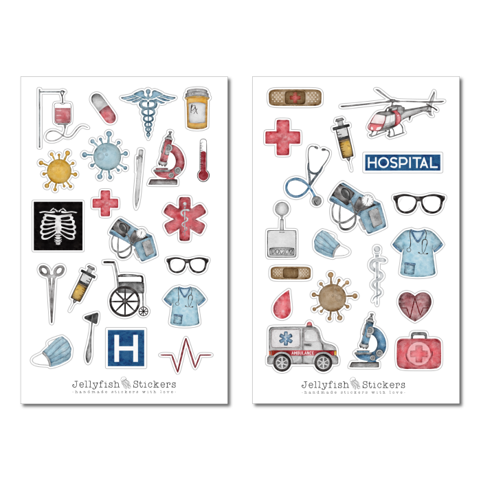 Gesundheit Sticker Set