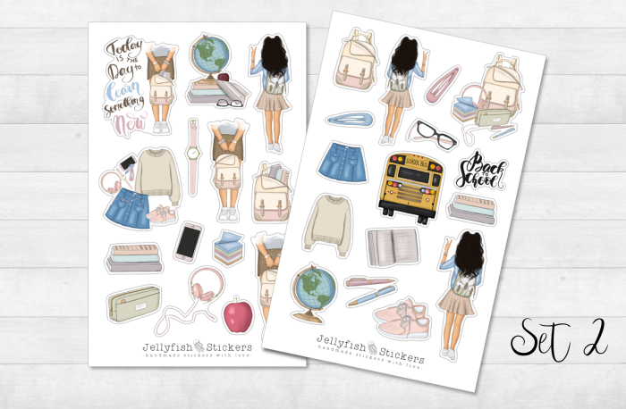 Girls School Sticker Set