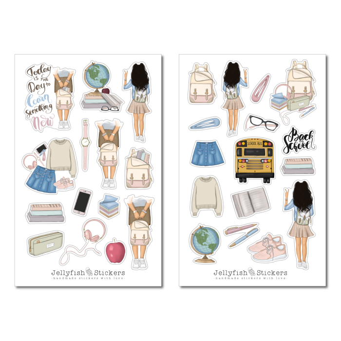 Girls School Sticker Set