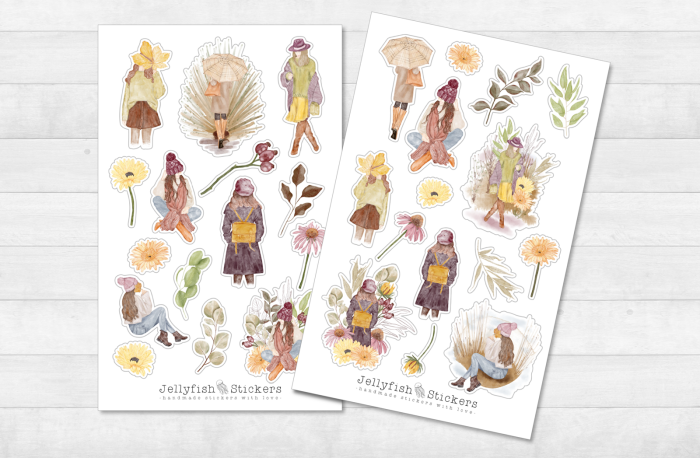 Girls Autumn Sticker Set