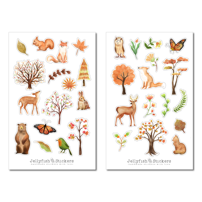Autumn Animals Sticker Set