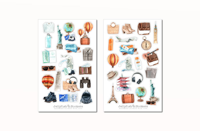 Reisen Sticker Set