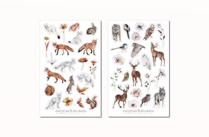 Waldtiere Sticker Set