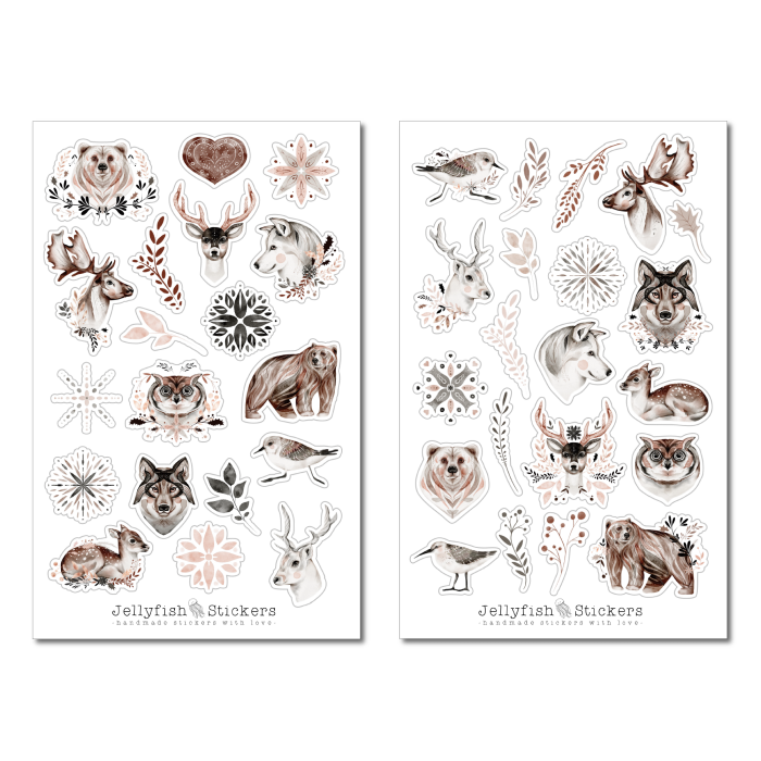 Mystical Forest Animals Sticker Set