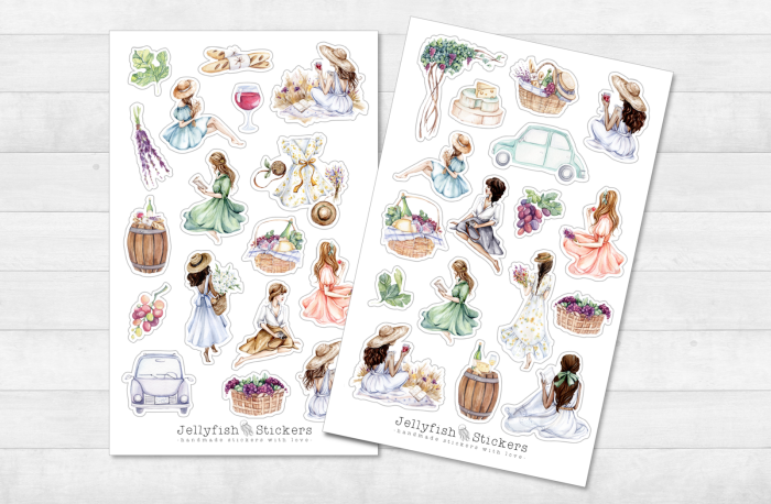 Girls Picnic Sticker Set