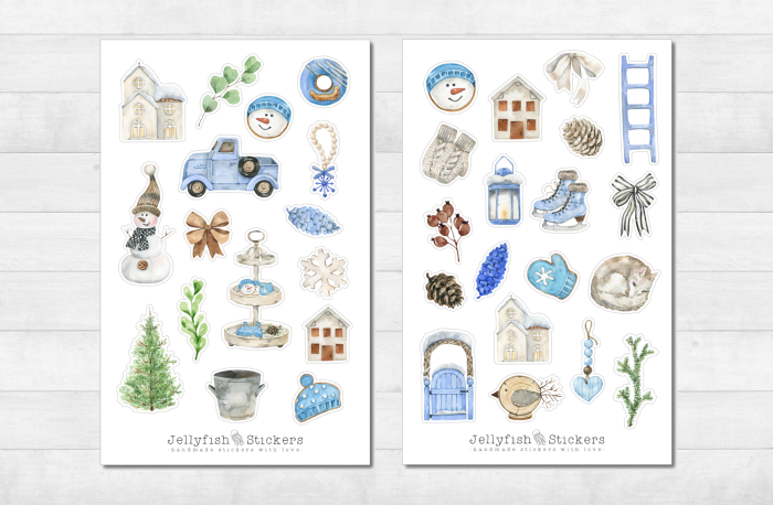 Winter Objects Sticker Set