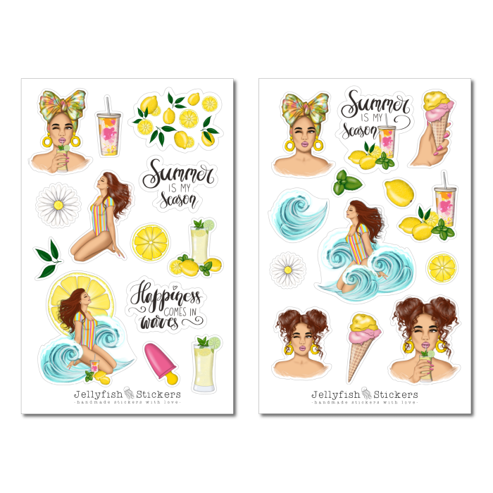 Girls Summer Sticker Set