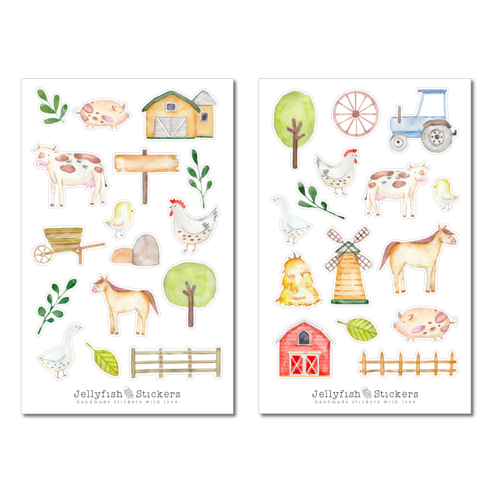 Bauernhof Sticker Set