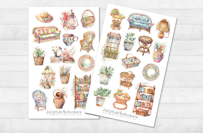 Möbel Sticker Set