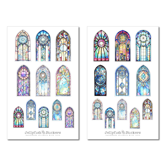 Church Windows Sticker Set