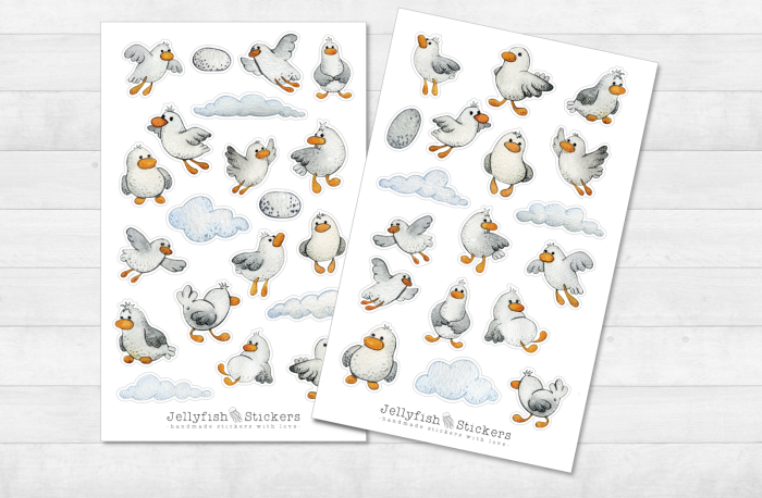 Seagull Sticker Set