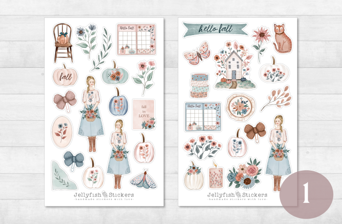 Girls Autumn Sticker Set