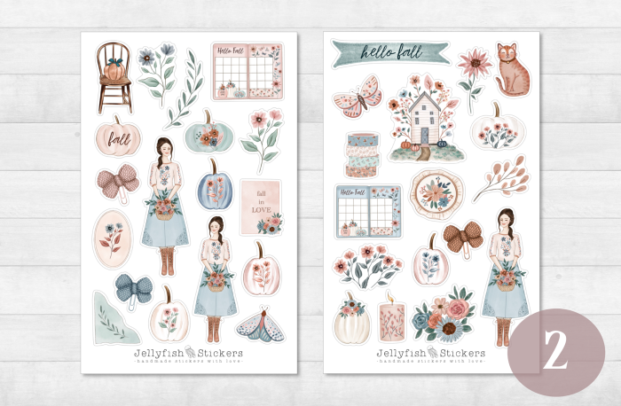 Girls Autumn Sticker Set