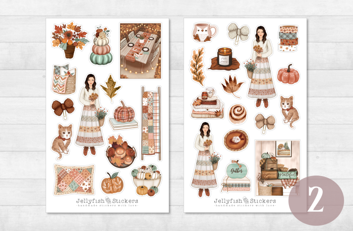 Girls Autumn Sticker Set