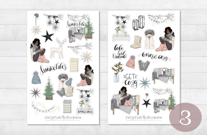 Girls Winter Sticker Set